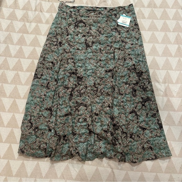 Anne Klein floral embroidered brocade midi skirt - Picture 1 of 2